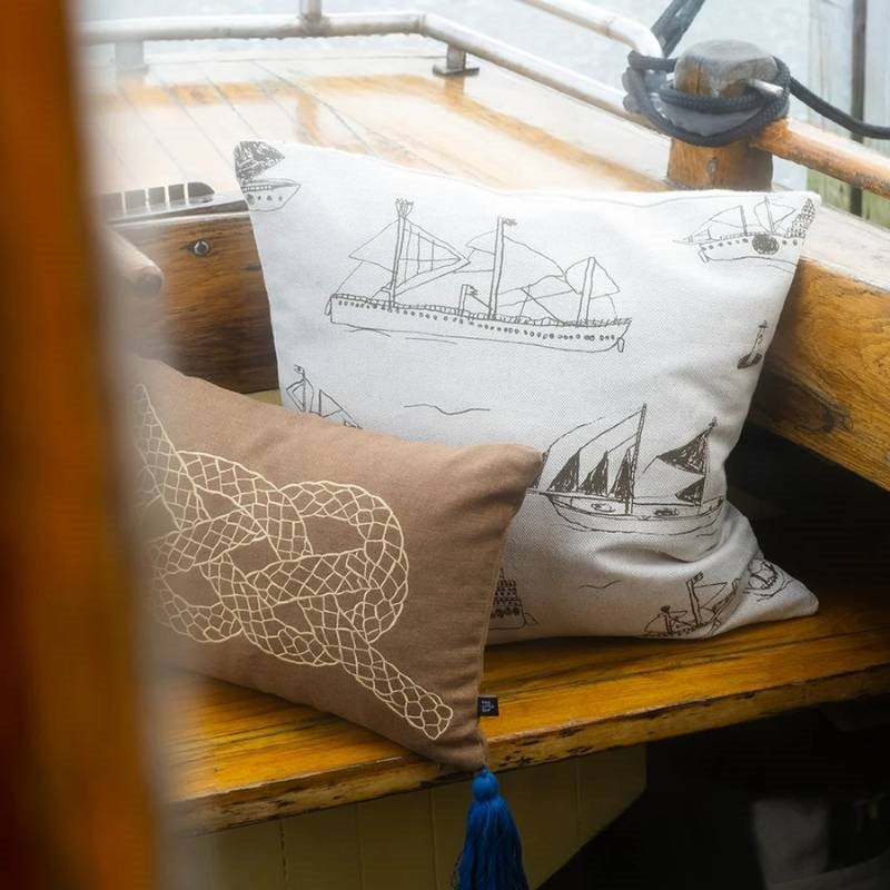 Ohoy Cushion Cover 48cm in nature, brown