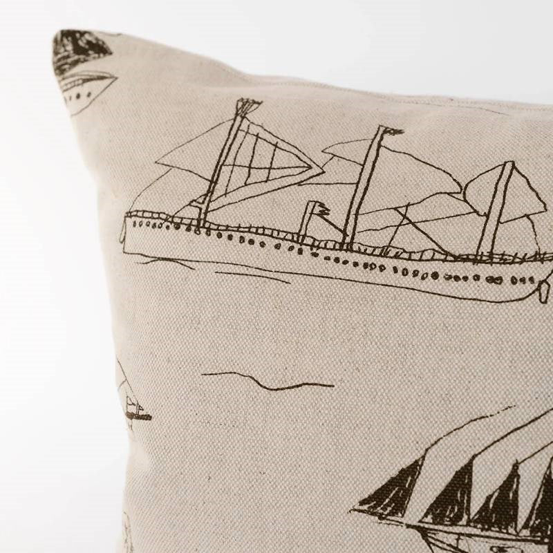 Ohoy Cushion Cover 48cm in nature, brown