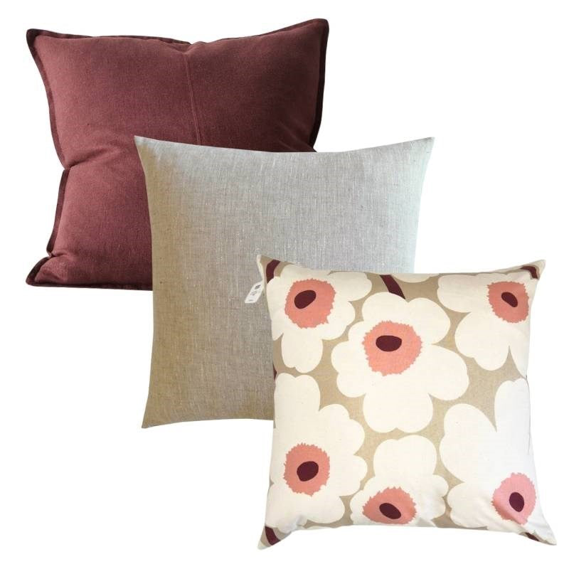 Pieni Unikko in rosa 3 Cushion Bundle