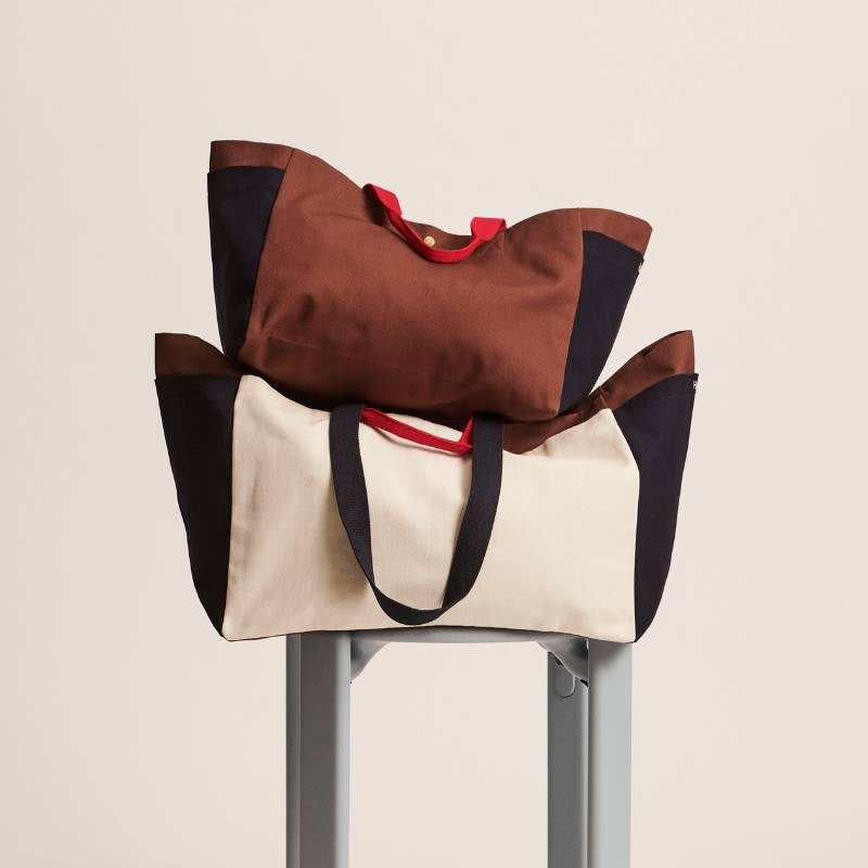 Weekend Bag, medium, in cream multi