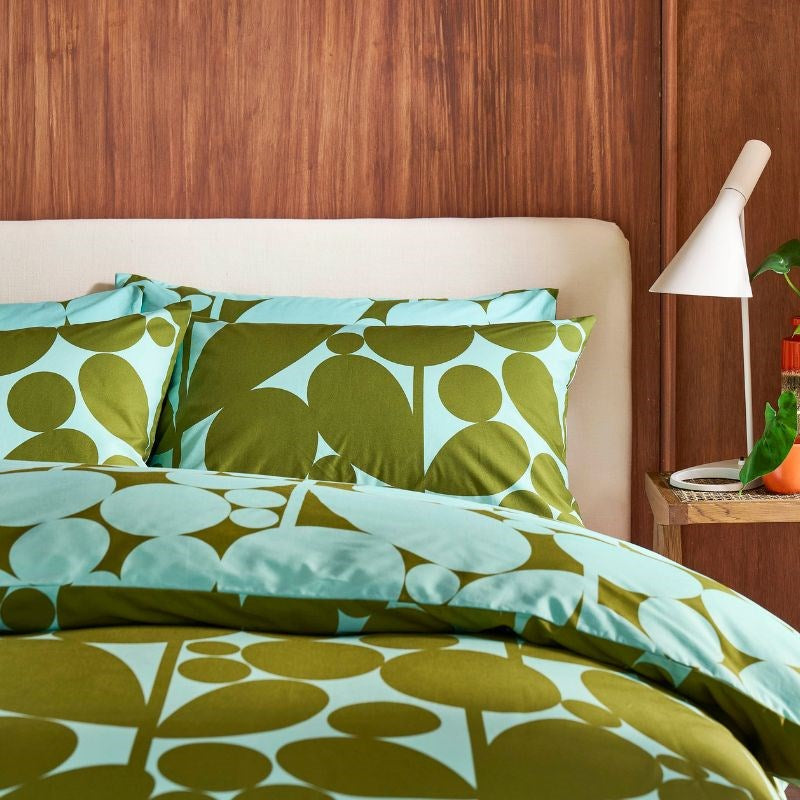 Bubble Flower Pillowcase Pair 50x75cm in aqua, seagrass