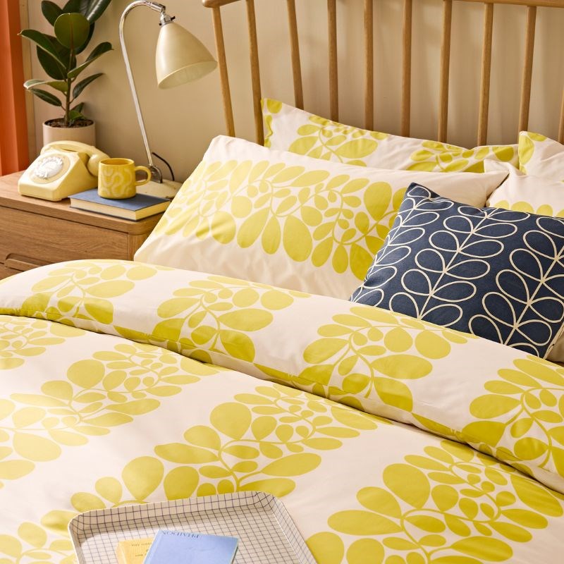 Sycamore Stripe Pillowcase Pair 50x75cm in yellow