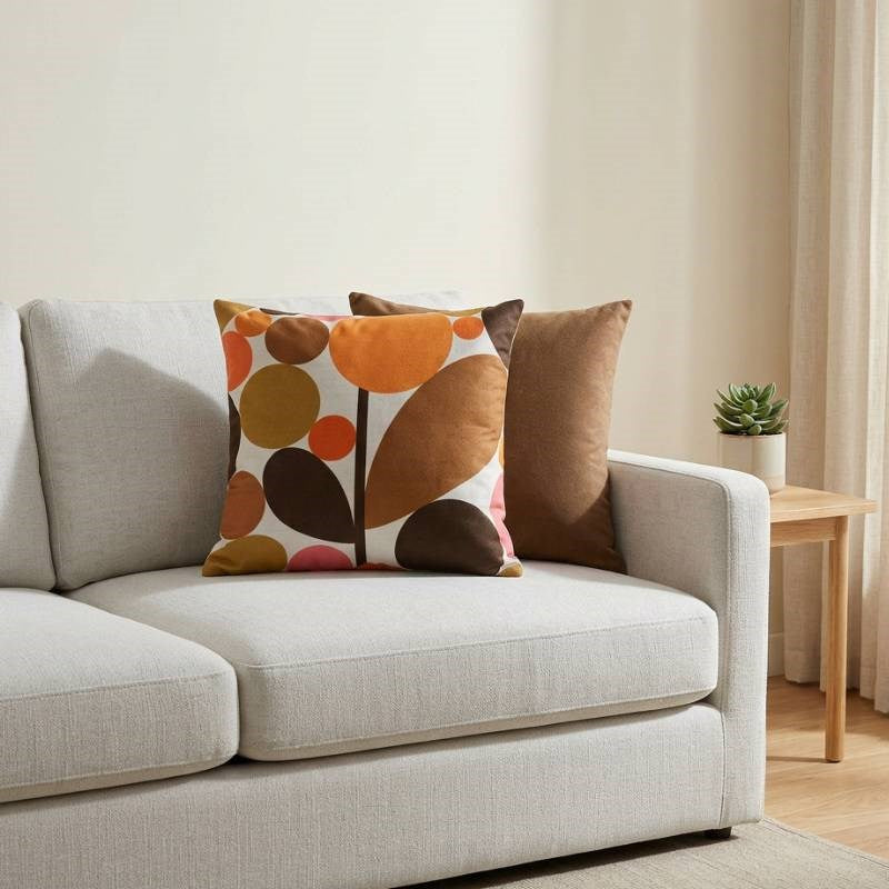 Bubble Flower Cushion Cover 45cm in sienna