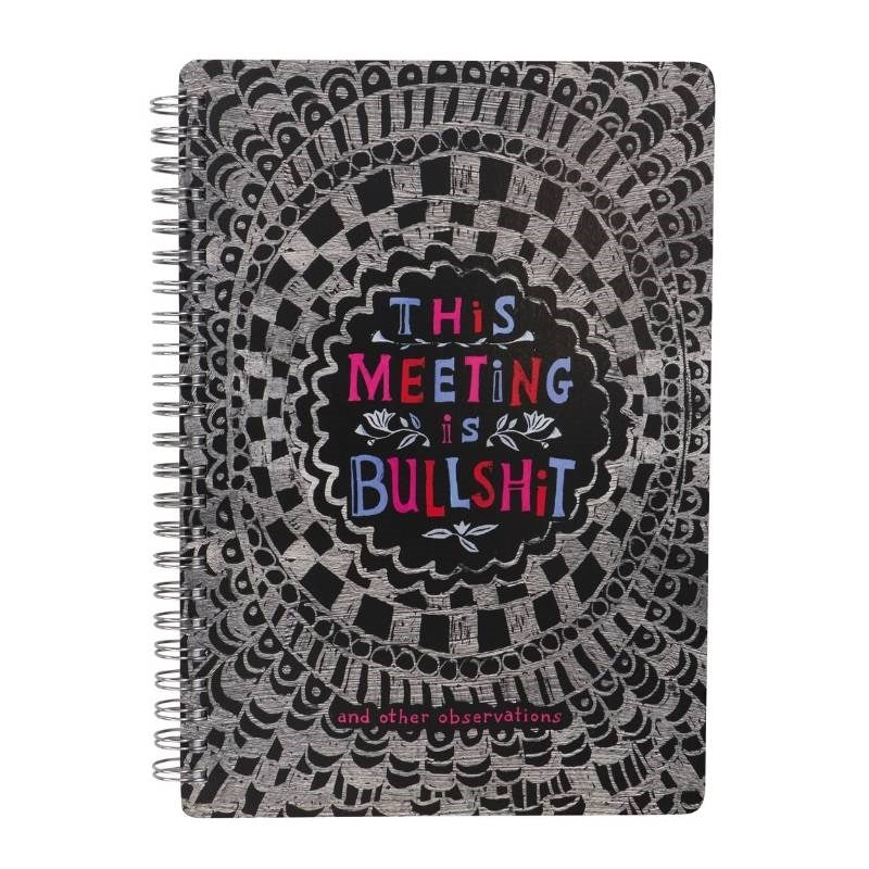 Meeting is Bullsh*t 15x20cm Spiral Notebook