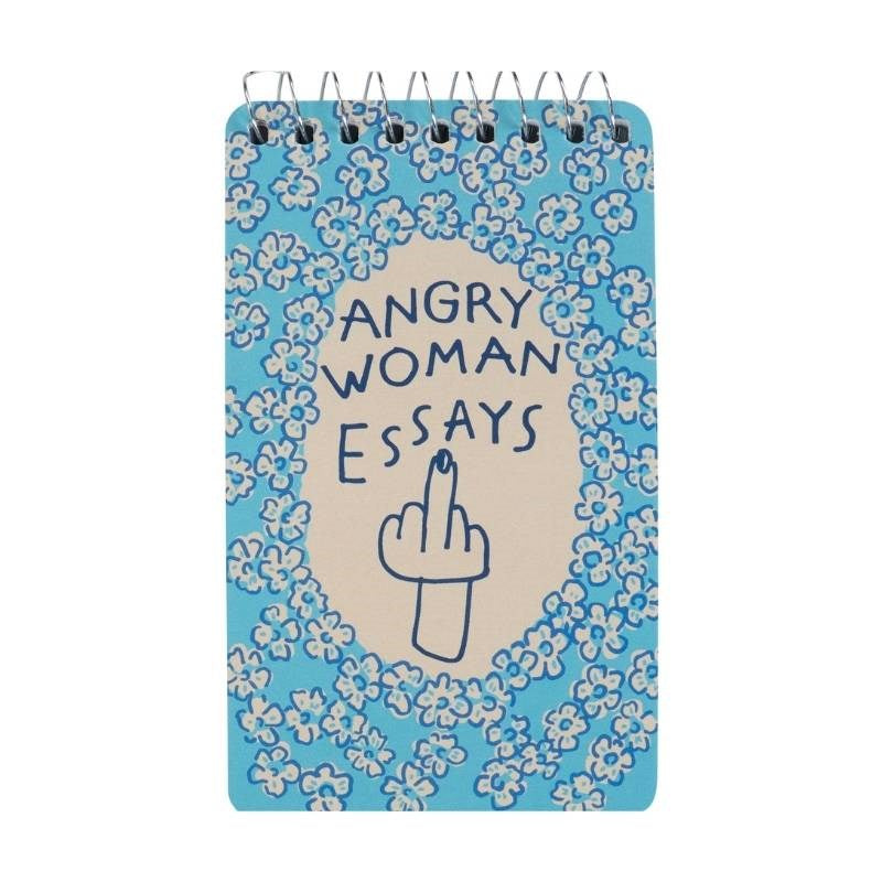 Angry Woman Essays 7.5x13cm Spiral Notebook