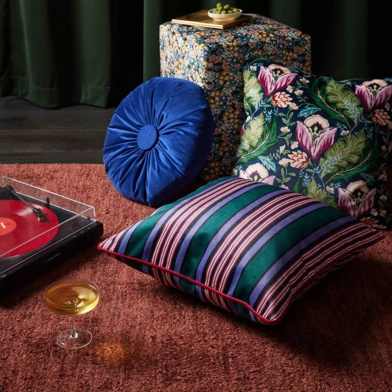 Hastings Velvet Fabric in midnight