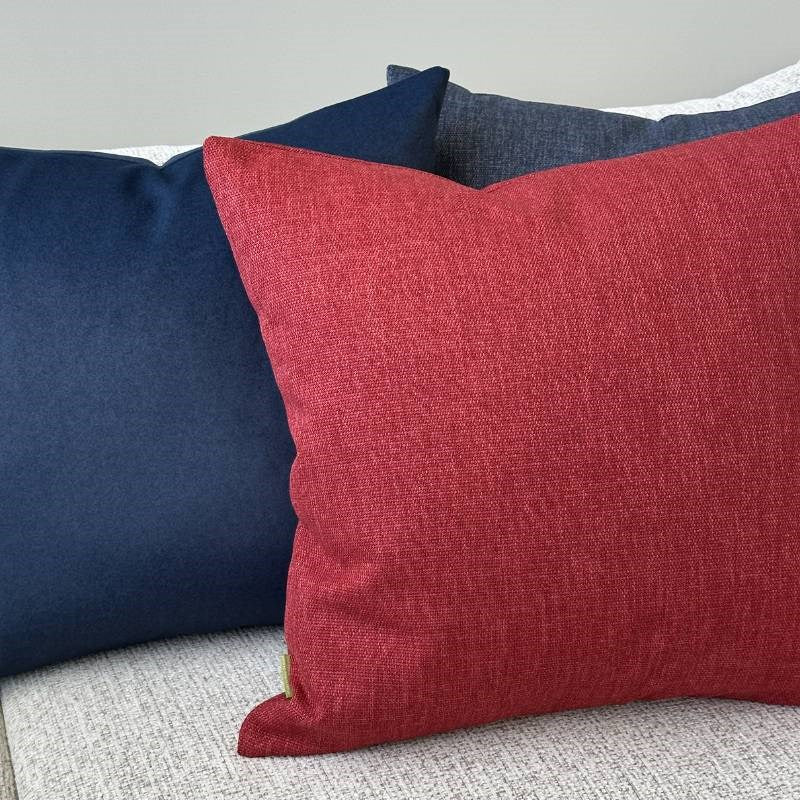 Keylargo Linen Look Cushion Cover 50cm in cherry