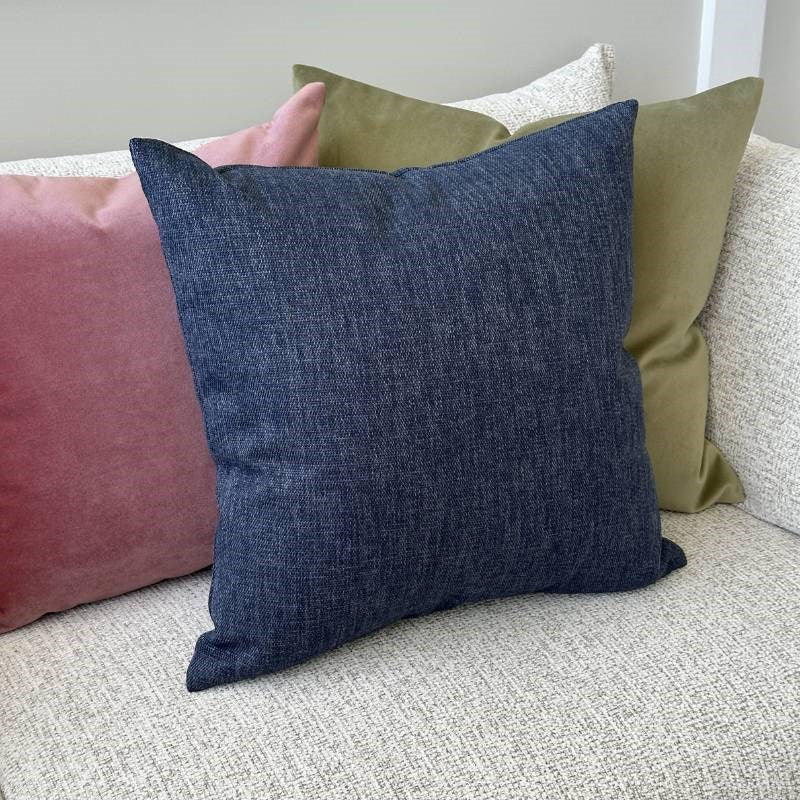 Keylargo Linen Look Cushion Cover 50cm in navy