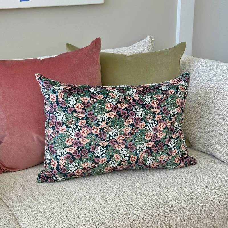 Bridgewater Velvet Cushion 60x40cm in midnight