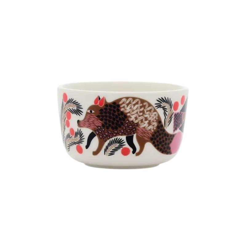 Oiva Ketunmarja Bowl 250ml in white, bronze, pink, petrol