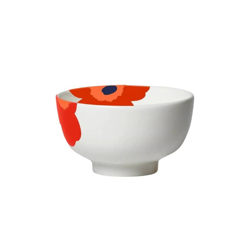 Oiva Unikko Bowl 300ml in white, red, blue