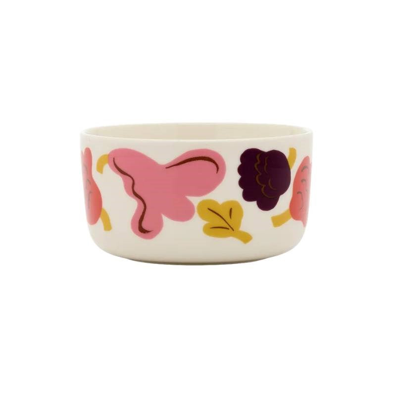 Oiva Kukasta kukkaan Bowl 500ml in white, pink, terracotta, plum