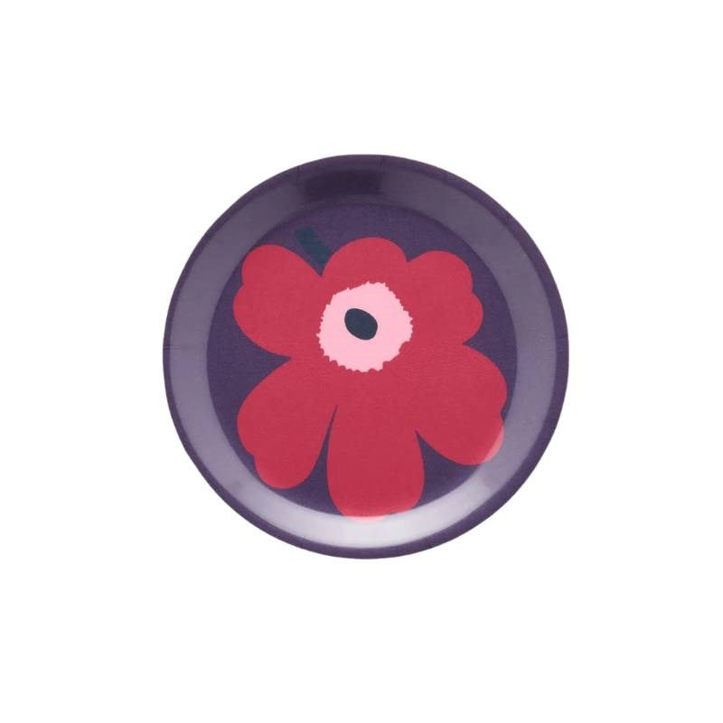Unikko Coaster 11cm in plum, cranberry, rose
