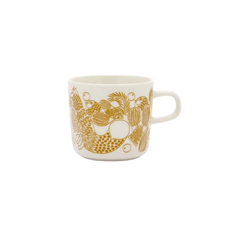 Oiva Piirto Ketunmarja Coffee cup 200ml in white, bronze brown
