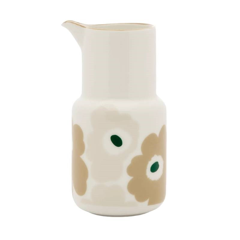 Oiva Unikko Carafe 650ml in white, light sand, beige, dark green