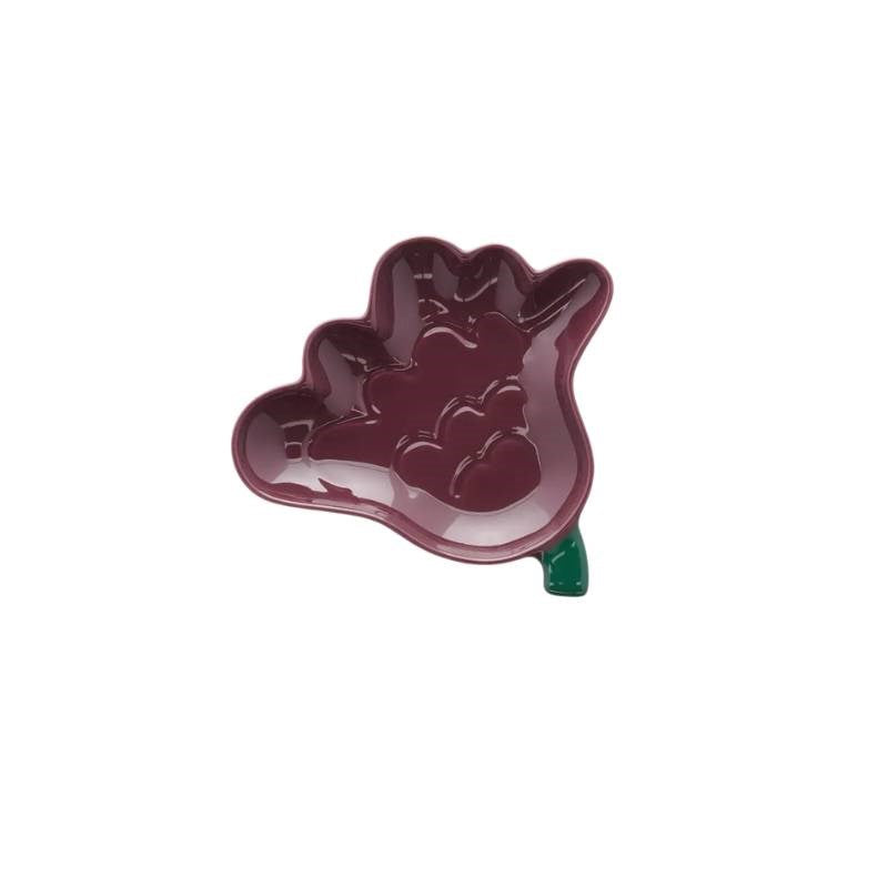 Oiva Kukasta kukkaan Plate 15cm in plum, green