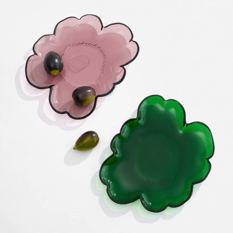 Unikko Glass plate 20cm in green