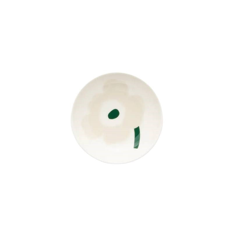 Oiva Unikko Dish 9cm in beige, white, light sand, dark green
