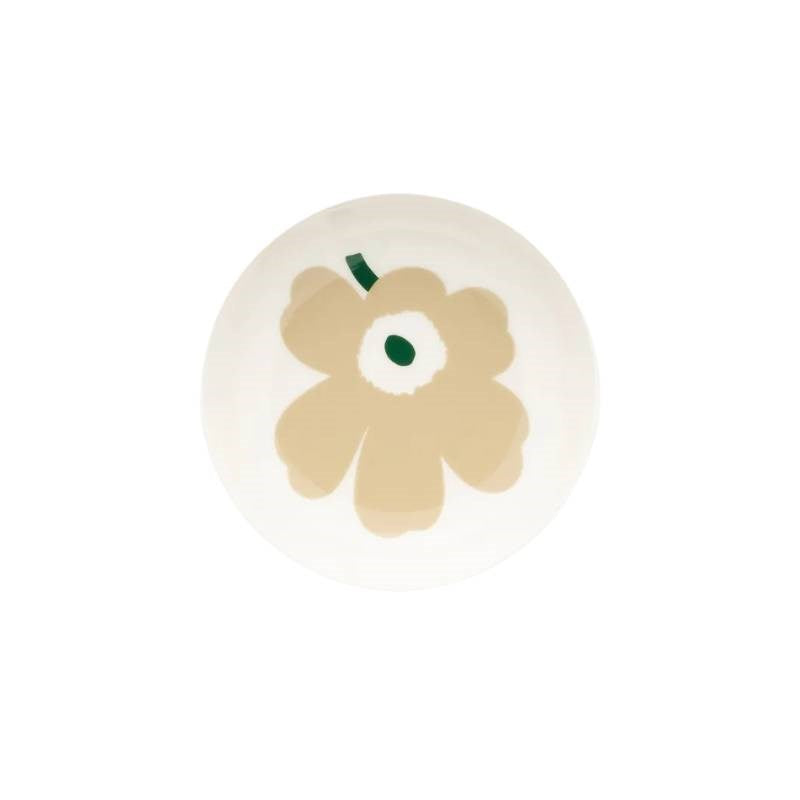 Oiva Unikko Dish 13cm in beige, white, light sand, dark green