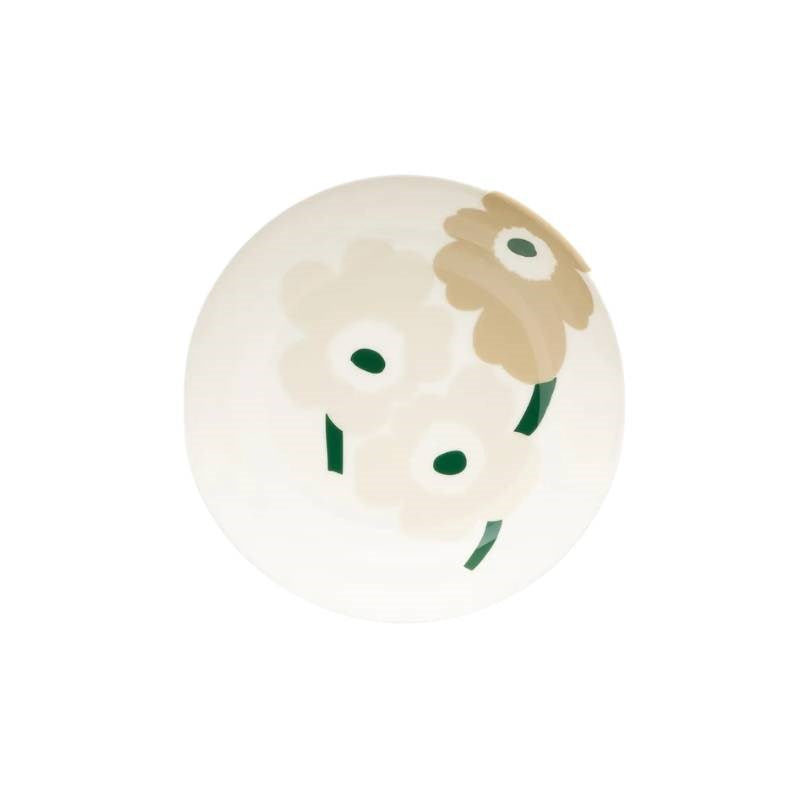 Oiva Unikko Dish 16cm in beige, white, light sand, dark green