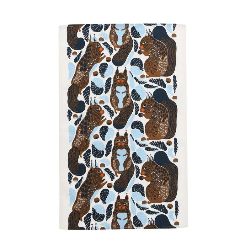 Kurre Kitchen Towel 43x70cm in white, light blue, toffee