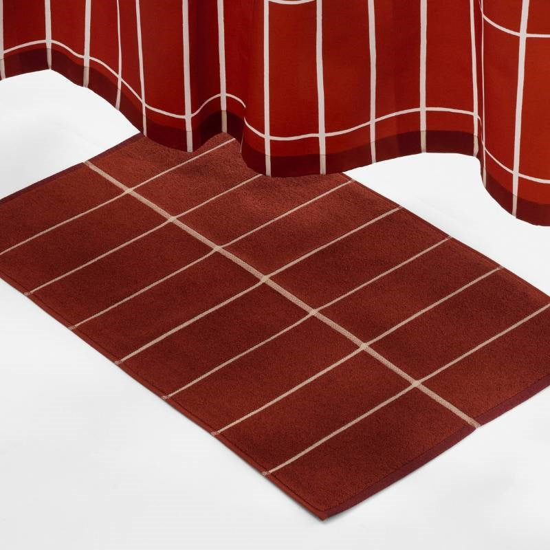 Tiiliskivi Bath mat 50x80cm in brick, plum, hay