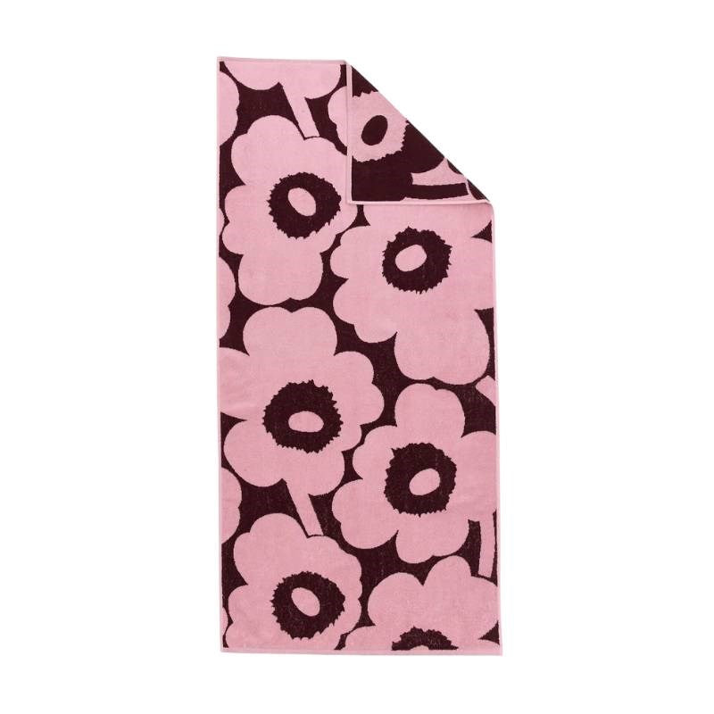 Unikko Bath Towel 70x150cm in plum, pink