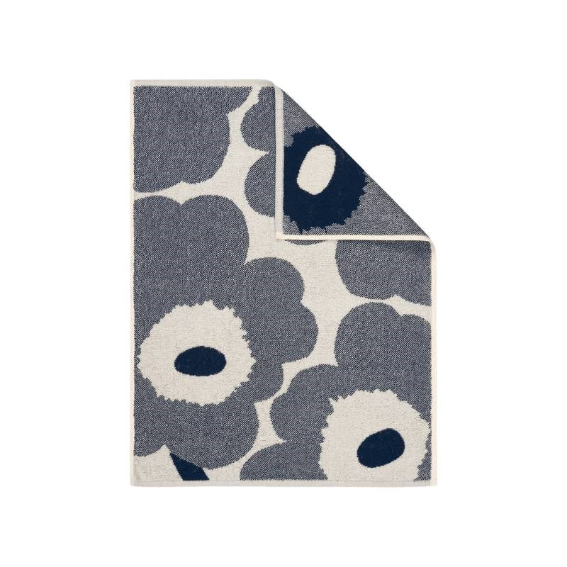 Unikko Hand Towel 50x70cm in off white, blueberry