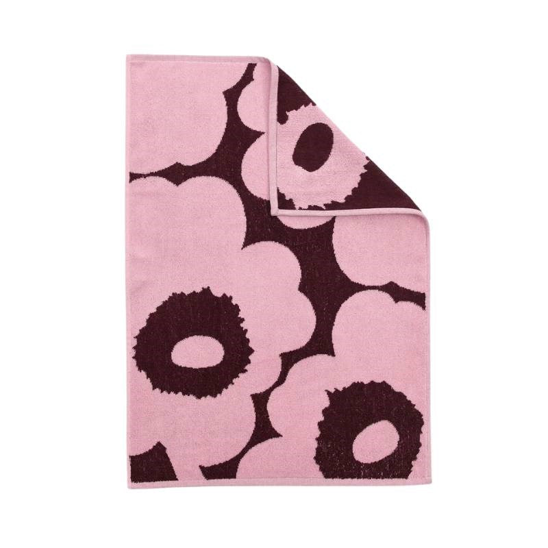 Unikko Hand Towel 50x70cm in plum, pink