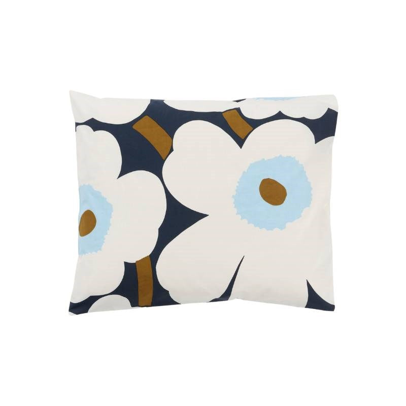 Unikko Pillow Case 50x70/75cm in blueberry, off white, cool blue
