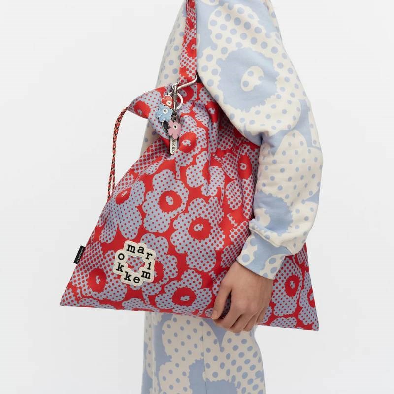 Metka Unikko Bag in red, light blue