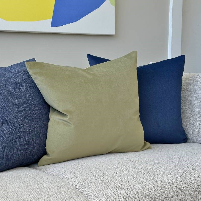 Novara Velvet Cushion Cover 50cm in army