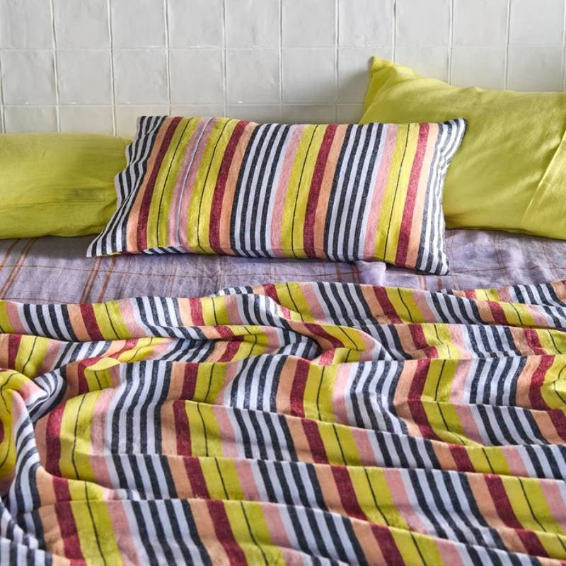 Linen Pillowcase Pair in Casablanca stripe