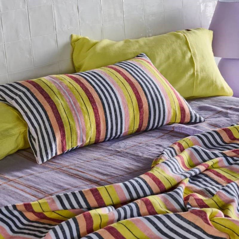 Linen Pillowcase Pair in Casablanca stripe