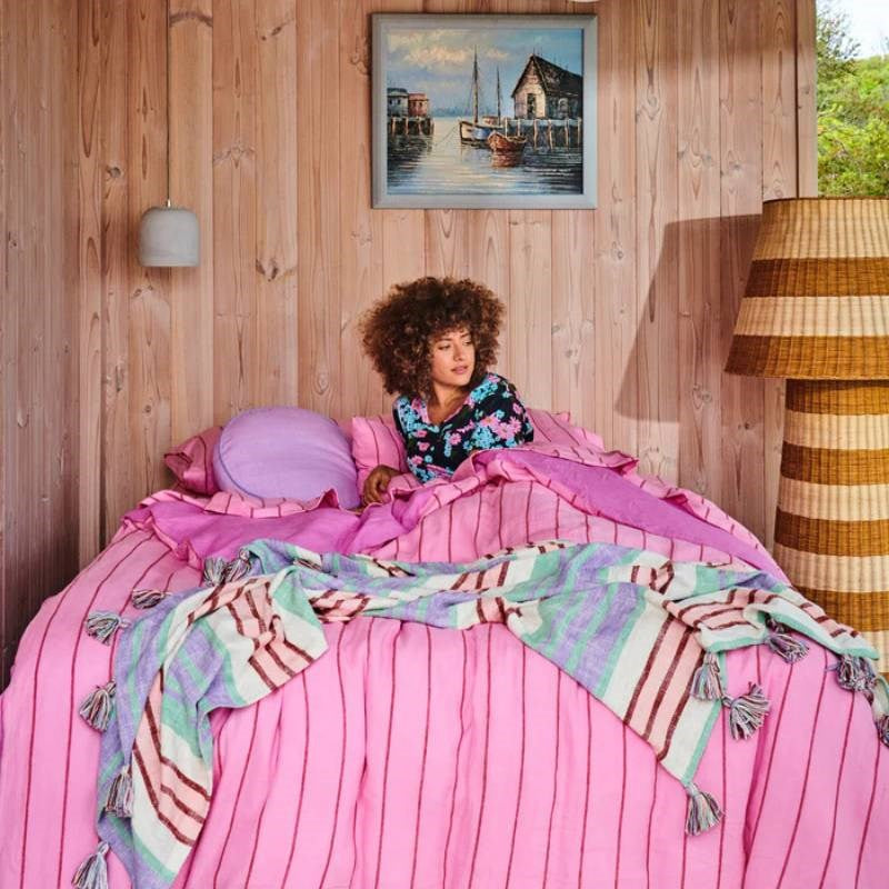 Linen Quilt Cover in iced vovo