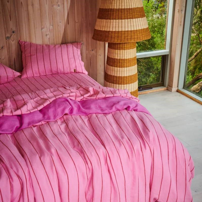 Linen Quilt Cover in iced vovo