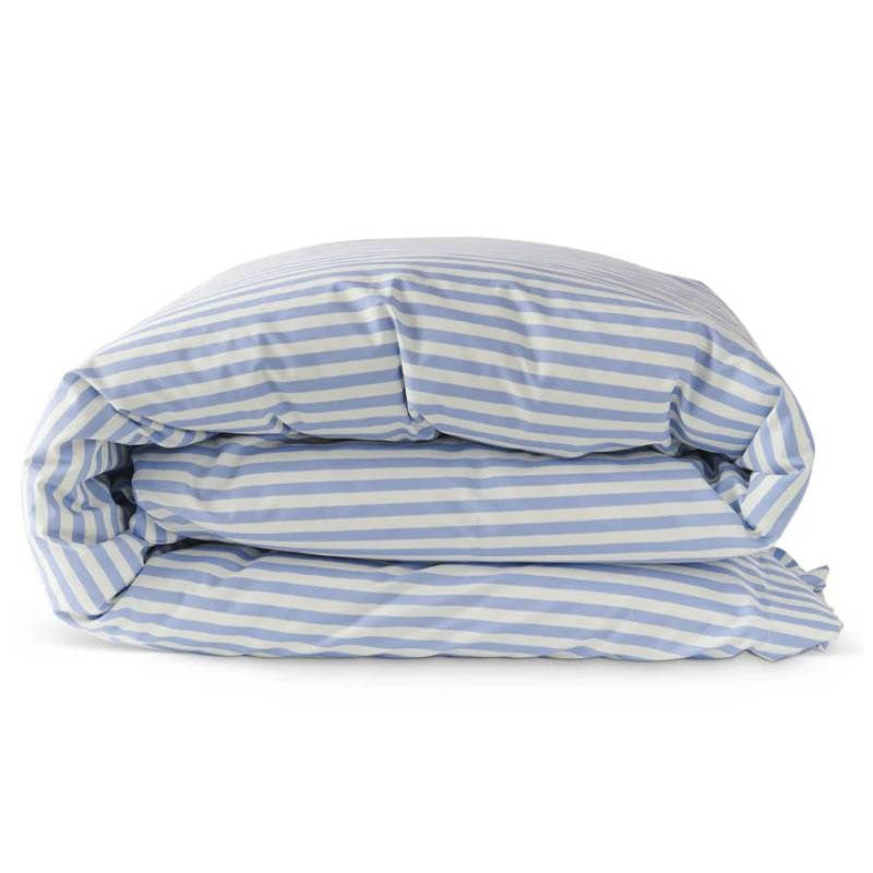 Organic Cotton Quilt Cover in seaside stripe