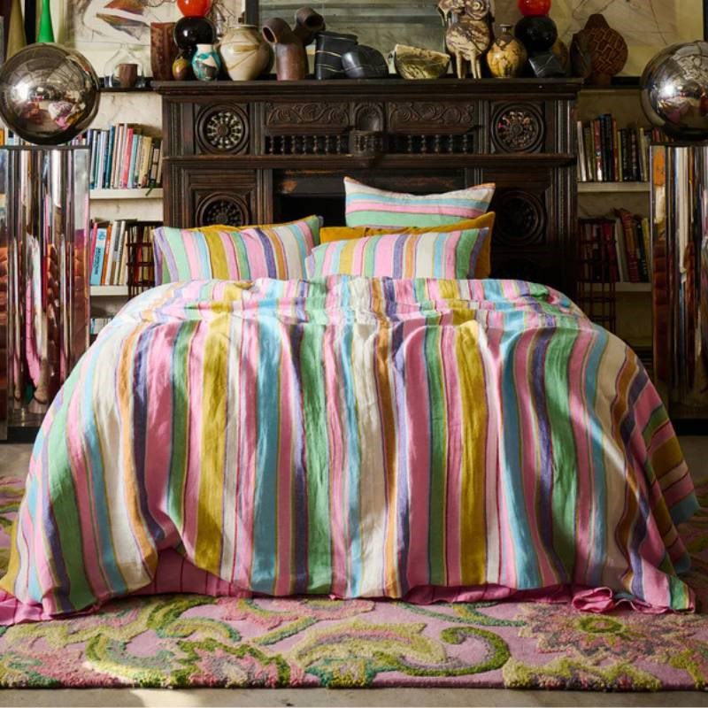 Linen Quilt Cover in Tangier days