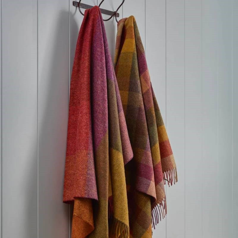 Harland Wool Throw 185x140cm in autumn