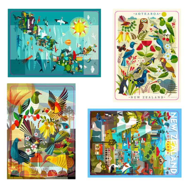 Ellen Giggenbach New Zealand Art Stickers, reusable