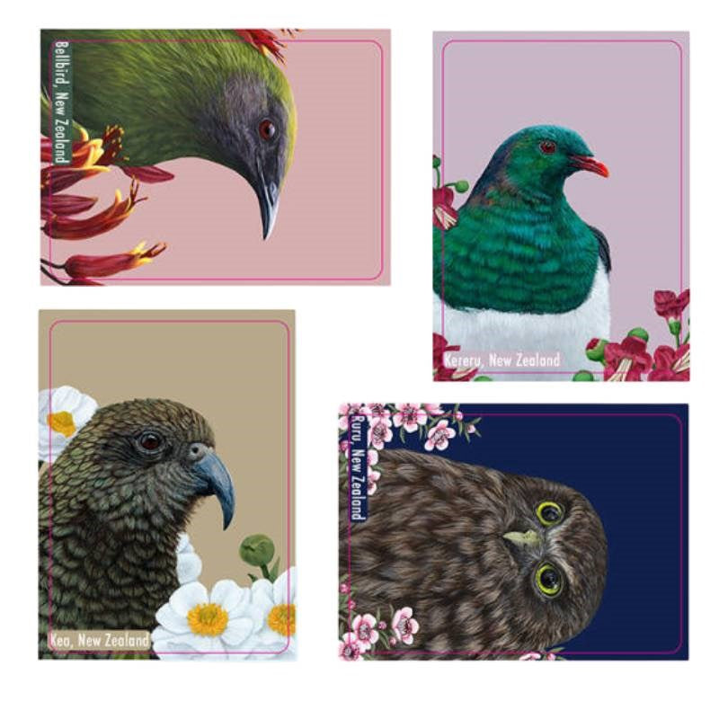 Kirsty McMahon Bird Art Stickers, reusable