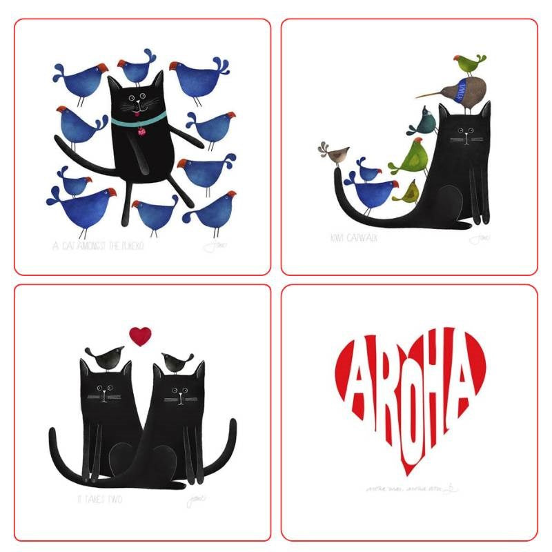 Red Ink Art Stickers, reusable