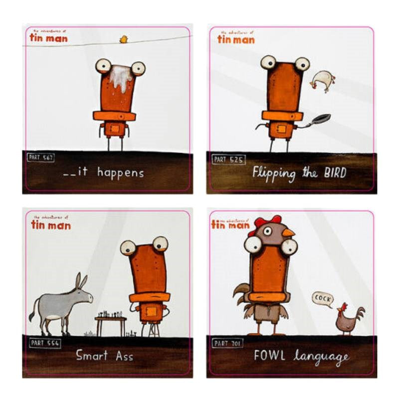 Tin Man Art Stickers, reusable