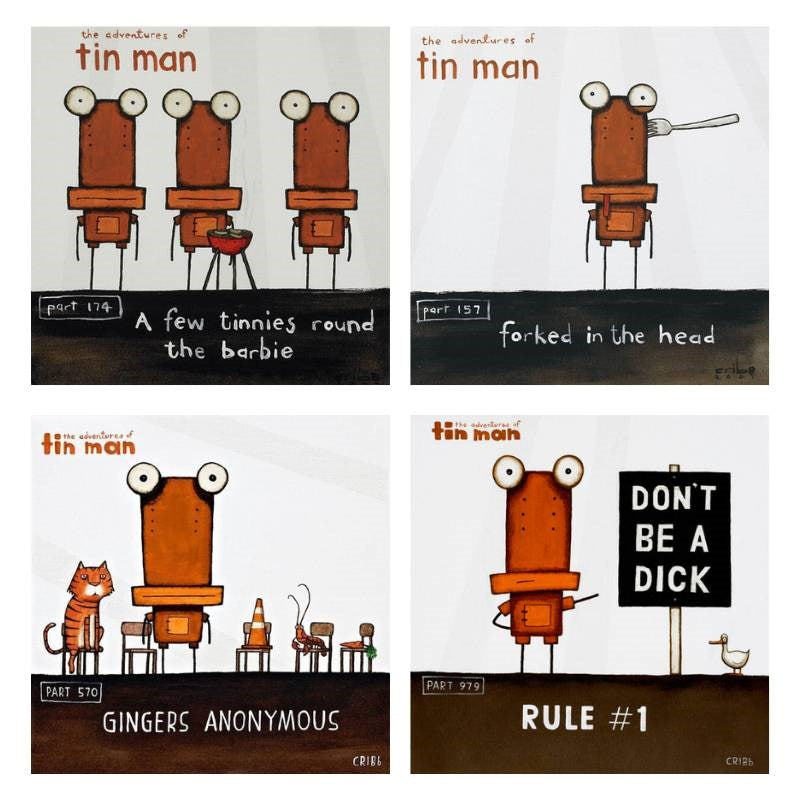 Tin Man Art Stickers, reusable