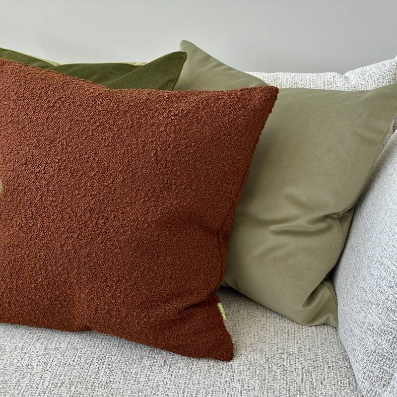 Boucle Cushion Cover 50cm in umber