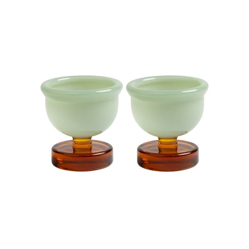 Cantine Egg Holder, set of 2, in amber
