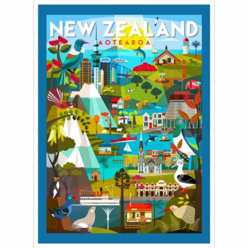 Kiwi Tour Fabric Panel