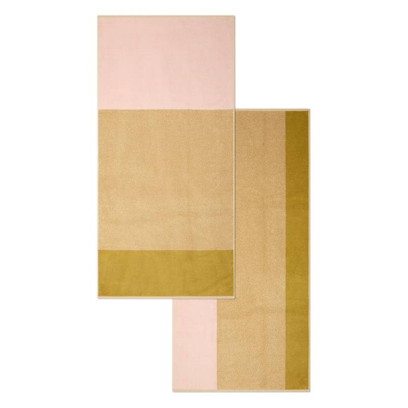 Organic Cotton Bath Towel Set in blush, olive