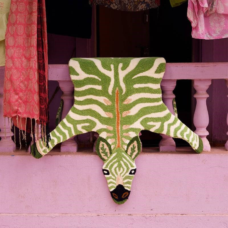 Grassy Zebra Rug - large