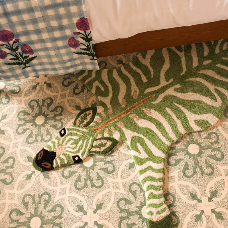 Grassy Zebra Rug - large